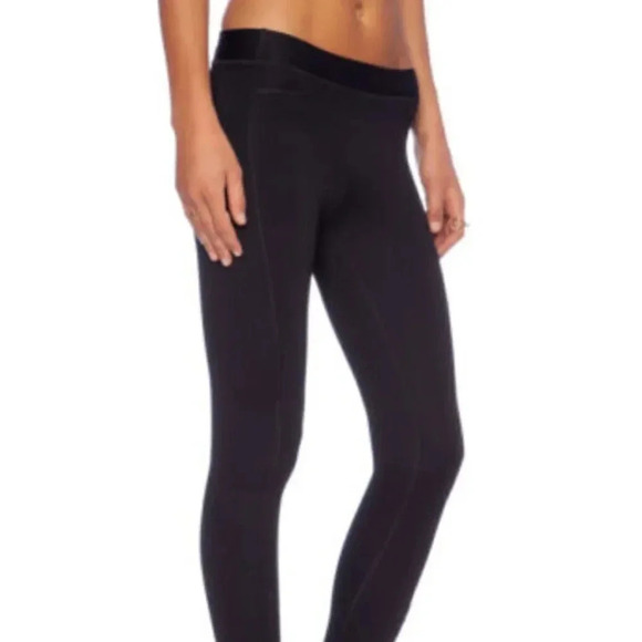 Rag and Bone Leggings Lawson Chevron Stretch Pants Pull On Ankle Zip Black Small - Picture 2 of 11